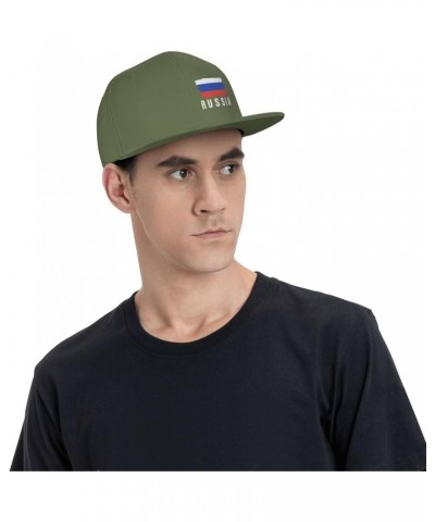 Russia Flag Russian Flag Gifts Trucker Hat Women Baseball Cap Cowboy Hat Men Dad Hat Snapback Hat Black Moss Green $10.66 Bas...