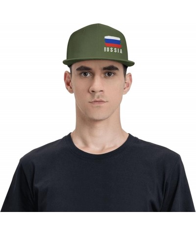 Russia Flag Russian Flag Gifts Trucker Hat Women Baseball Cap Cowboy Hat Men Dad Hat Snapback Hat Black Moss Green $10.66 Bas...