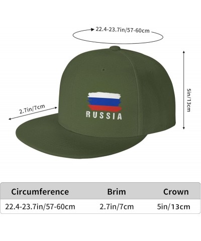 Russia Flag Russian Flag Gifts Trucker Hat Women Baseball Cap Cowboy Hat Men Dad Hat Snapback Hat Black Moss Green $10.66 Bas...