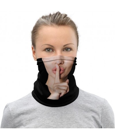 Funny Be Quiet Face Mask Neck Gaiter Cover your Cough, Social Distancing, Unisex Face Covering $14.34 Scarves