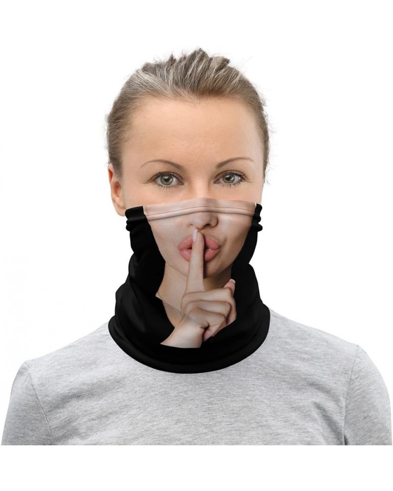 Funny Be Quiet Face Mask Neck Gaiter Cover your Cough, Social Distancing, Unisex Face Covering $14.34 Scarves