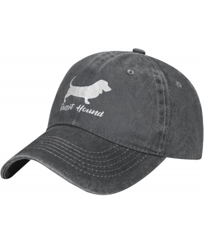 Basset Hound Cowboy Hat Adjustable Washable Cowboy Baseball Hat Unisex Black Deep Heather $12.51 Cowboy Hats