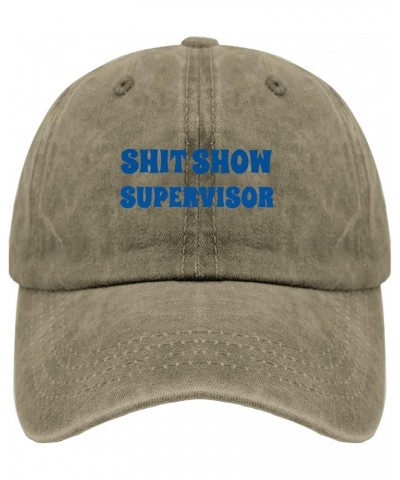 Ball Cap Jesus Lids Caps for Men Beach Baseball Hat Adjustable Shit Show Supervisor Baseball Cap Men Pigment Khaki $8.90 Skul...