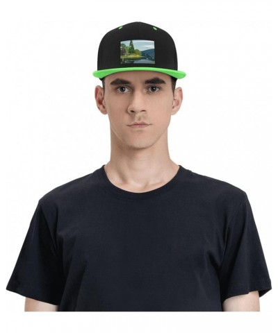 Beautiful Landscape View of The Marshlands Baseball Cap for Men Women Snapback Hat Adjustable Flat Bill Hats Green $13.60 Bas...