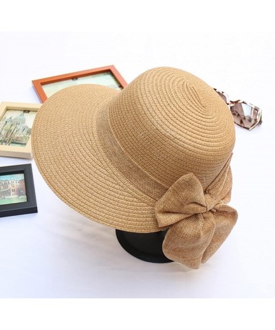 Summer Hats for Women Wide Bongrace Women Straw Beach Hat Little Girl Sun Cap Foldable Ladies Hats Old Looking Khaki-4 $13.37...