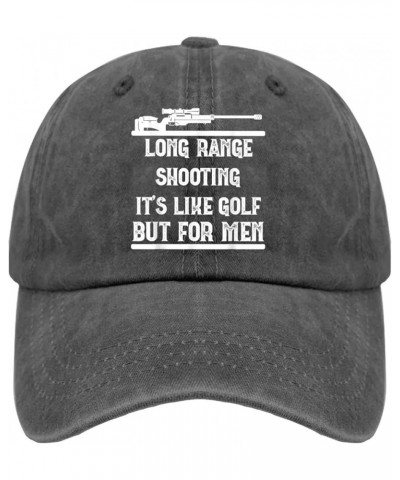 Long Ranges Shooting It's Like Golf But for Men Hats for Men Trucket Trendy Trucker Men Women Black Party Cap Gift Pigment Bl...