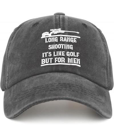 Long Ranges Shooting It's Like Golf But for Men Hats for Men Trucket Trendy Trucker Men Women Black Party Cap Gift Pigment Bl...