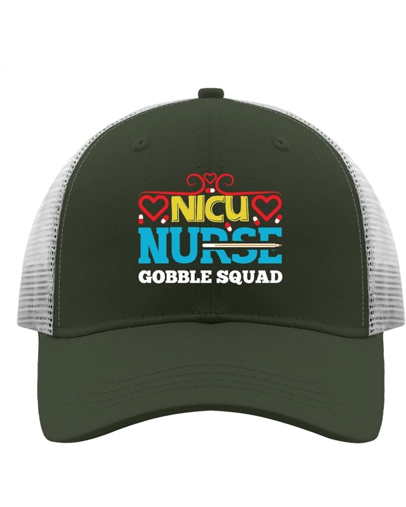 Nicu Nurse Gobble Squadd Mens Ball Caps Thanksgiving Vintage Hats for Women Beach Trucker Cap Trendy Sun Visor Hat Army Green...