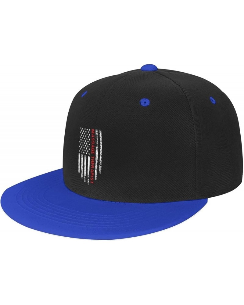 Massage Therapist USA Flag Baseball Cap for Men Women Snapback Hat Adjustable Flat Bill Hats Blue $13.35 Baseball Caps