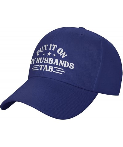 Put It On My Husbands Tab Trucker Hat Father's Day Valentine's Day Hat Baseball Hat Fashion Baseball Cap Men Women Blue $11.3...