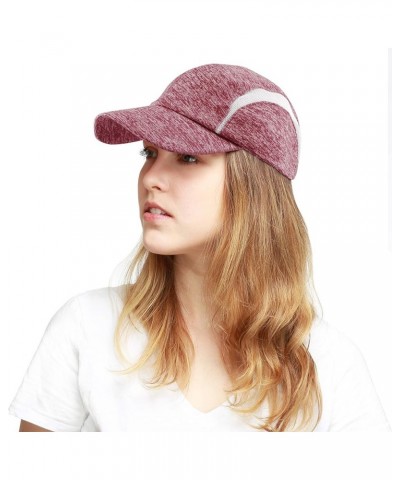 Baseball Hat Light Weight Running Mesh Outdoor Low Profile Cap Burgundy $9.68 Baseball Caps