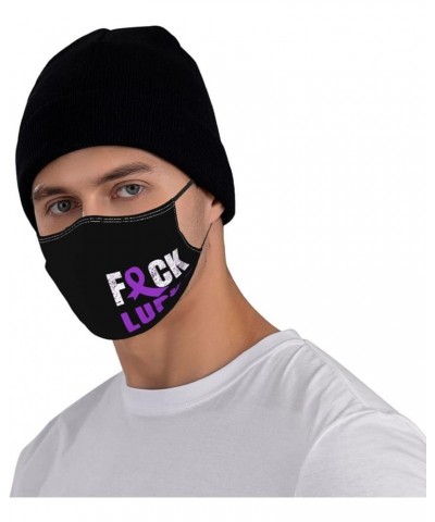 Fuck Lupus Purple Ribbon Face Mask Washable Reusable Adults Breathable with 2 Filters Black $11.66 Balaclavas