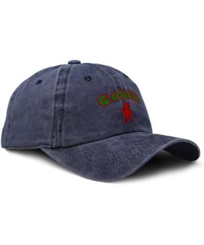 Soft Washed Baseball Cap Goblin Mythical Creatures Cotton Dad Hats for Men & Women Navy Design Only $11.89 Baseball Caps