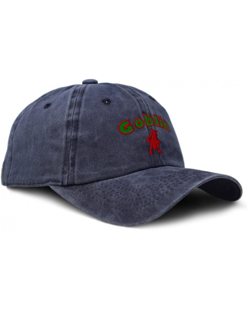 Soft Washed Baseball Cap Goblin Mythical Creatures Cotton Dad Hats for Men & Women Navy Design Only $11.89 Baseball Caps