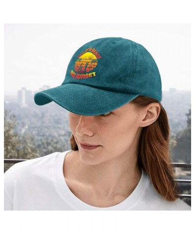 Sunset Couple People Beach Sun Palm Tree Trucker hat Mexico hat Cyan Blue Mens hat Gifts for Women Summer Hats $10.06 Sun Hats