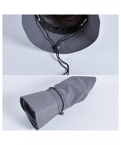 Women Sun Hat Wide Brim Beach Hat Adjustable Bucket Hat Summer Hats Summer Hat 5-dark Gray $10.45 Sun Hats