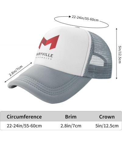 Maryville University Trucker Hats for Both Men and Women - Mesh Baseball Snapback Hats Gray $12.38 Baseball Caps