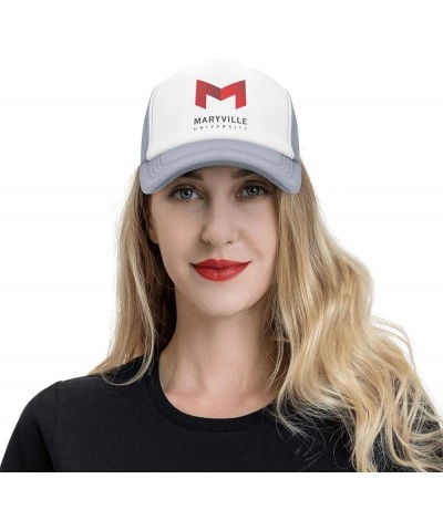 Maryville University Trucker Hats for Both Men and Women - Mesh Baseball Snapback Hats Gray $12.38 Baseball Caps