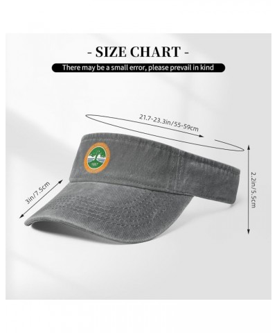 Seal of Port Orange, Florida Sun Visor Hats for Women Men Sun Hat Vintage Golf Hat Adjustable Baseball Cap Gray $14.11 Visors