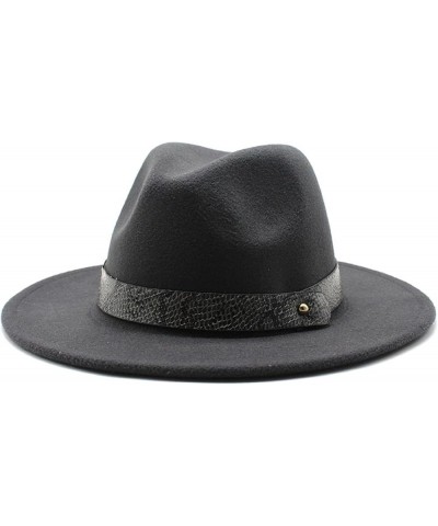 Wide Belt Felt Fedora Hats Women Vintage Top Jazz Hat British Style Wool Warm Dress Hat Panaman hat Fengyan Cowboy Hats Coffe...