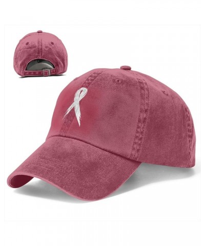 Brain Cancer Awareness Ribbon Denim Trucker Hat Baseball Cap for Men Or Women Cowboy Black Red $17.49 Cowboy Hats