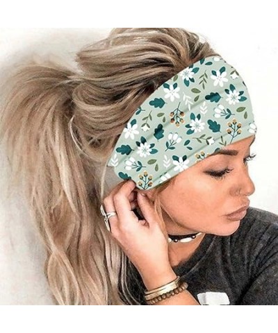 Teen Girls Hair Cover Women Print Headband Elastic Head Wrap Hair Band Bandana Headband Headwear (Yellow, One Size) 1 Count (...