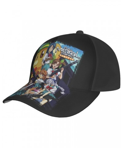 Anime Baseball Cap Full Metal Panic Unisex Adjustable Trucker Caps Adult Topee Cowboy Hat Black $11.60 Baseball Caps