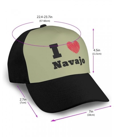 Adjustable I Love Navajo Baseball Cap for Men Women Baseball Hat Outdoor Casual Breathable Caps Trucker Hats Sun Hat Black $1...