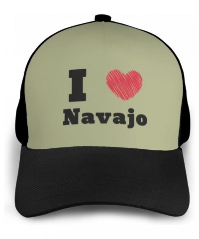 Adjustable I Love Navajo Baseball Cap for Men Women Baseball Hat Outdoor Casual Breathable Caps Trucker Hats Sun Hat Black $1...