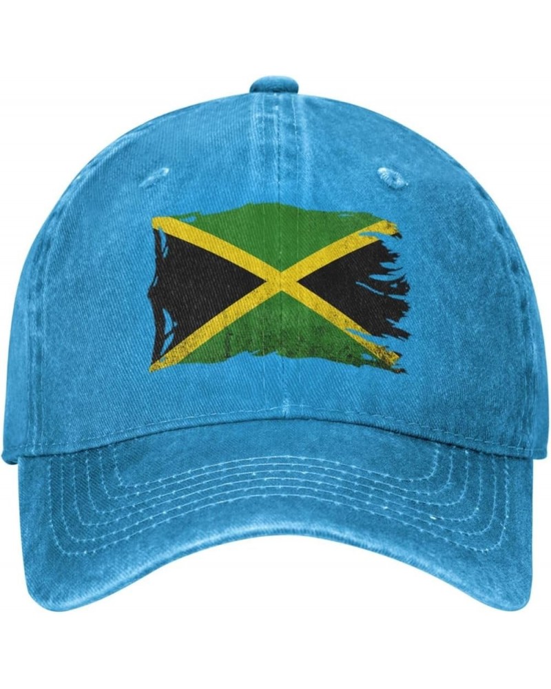 Vintage Torn Broken Jamaica Flag Baseball Cap Casquette Hat for Men Women Blue $12.44 Baseball Caps