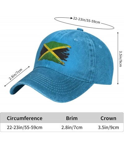 Vintage Torn Broken Jamaica Flag Baseball Cap Casquette Hat for Men Women Blue $12.44 Baseball Caps