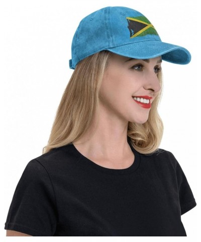 Vintage Torn Broken Jamaica Flag Baseball Cap Casquette Hat for Men Women Blue $12.44 Baseball Caps