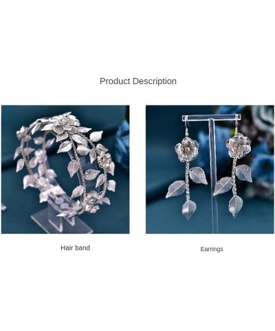 Earrings Bridal Hair Accessories Wedding Headwear Crystal Crown Mitzvah Crown Bridal Crown Wedding Ball For Women Silver $21....