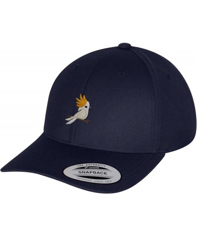 Cockatoo Curved Bill Snapback Outdoor Cap Parrot Bird Navy $12.14 Baseball Caps