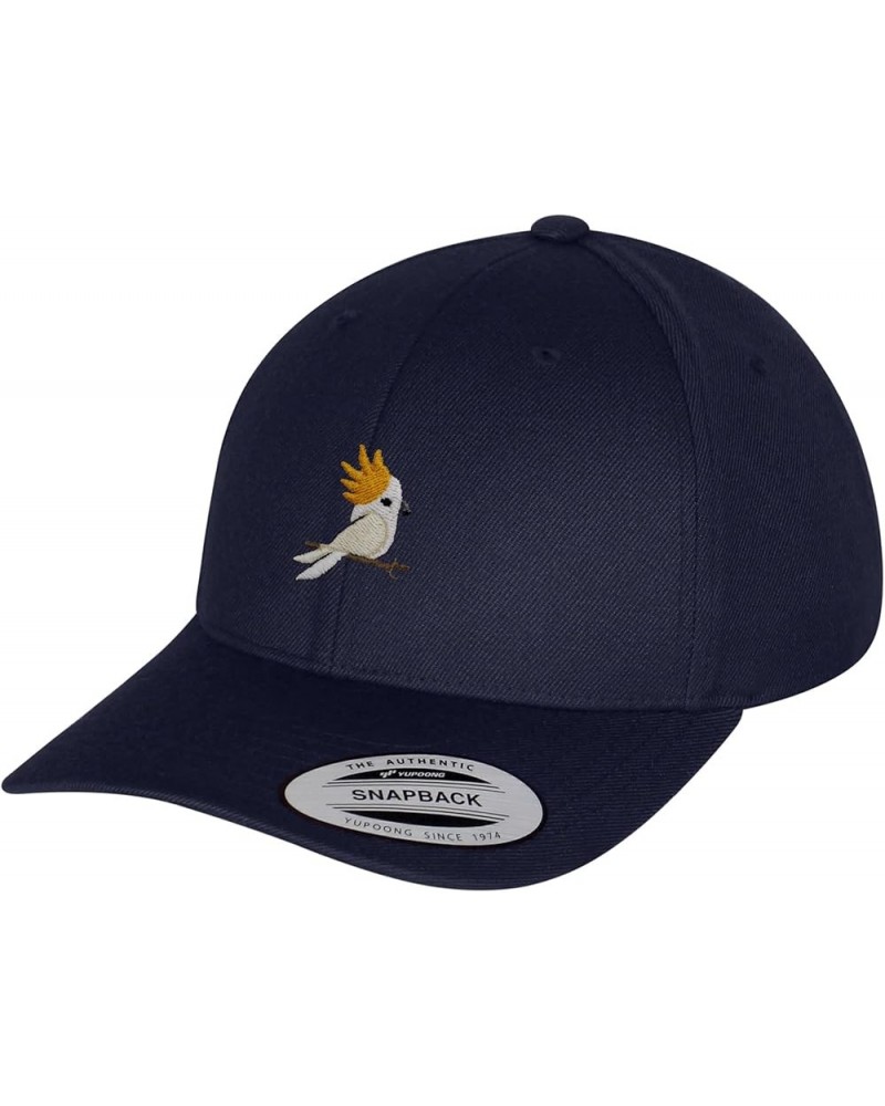 Cockatoo Curved Bill Snapback Outdoor Cap Parrot Bird Navy $12.14 Baseball Caps