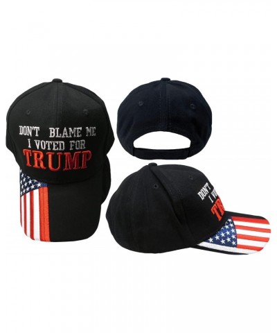 Don't Blame Me I Voted for Trump USA Flag On Bill Black Cotton Adjustable Embroidered Baseball Hat Cap $11.66 Baseball Caps