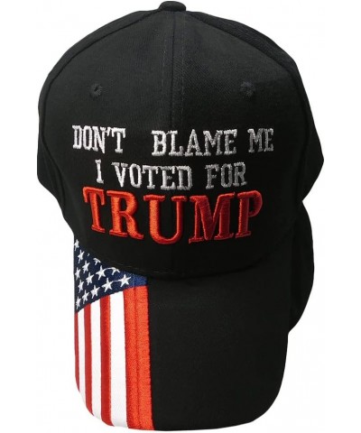 Don't Blame Me I Voted for Trump USA Flag On Bill Black Cotton Adjustable Embroidered Baseball Hat Cap $11.66 Baseball Caps