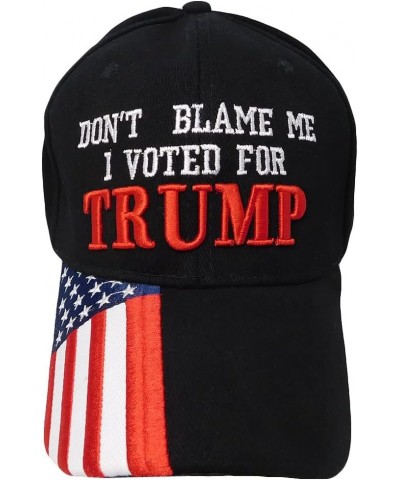 Don't Blame Me I Voted for Trump USA Flag On Bill Black Cotton Adjustable Embroidered Baseball Hat Cap $11.66 Baseball Caps