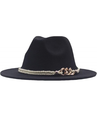 Classic Wool Fedora for Women Panama Jazz Hat Wide Floppy Bucket Fashion Elegant Belt Buckle Party Cap Purple $16.74 Fedoras