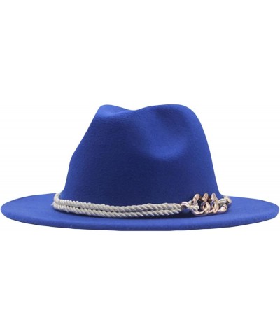 Classic Wool Fedora for Women Panama Jazz Hat Wide Floppy Bucket Fashion Elegant Belt Buckle Party Cap Purple $16.74 Fedoras