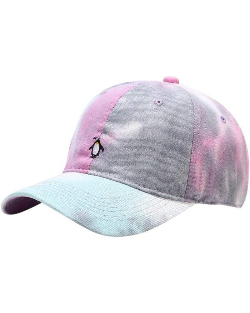 WUTYU Adjustable Cap Hat Unisex Women Men Hop Tie-Dyed Sun Hip Baseball Hat Baseball Caps (Multicolor2, One Size) Multicolor3...