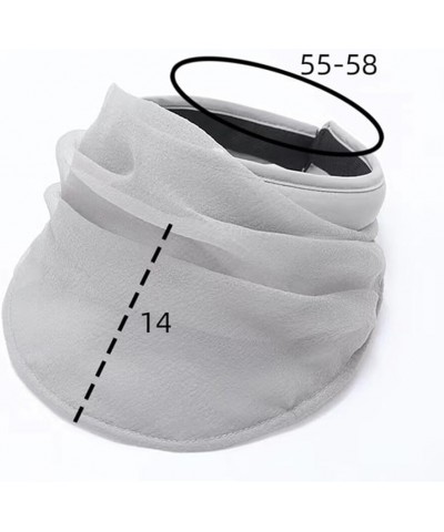 Women Sun Visor Hat Foldable Sun Visors Wide Brim Roll Up Visors Packable Ponytail Beach Hats for Summer Sport Travel Gray $1...