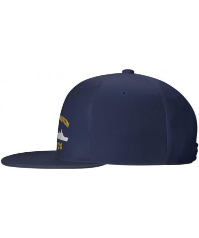 USS Arlington LPD 24 Flag-Trucker Hats Denim Hats Cowboy Knit hat Baseball Caps Fisherman's hat Navy Blue $12.43 Baseball Caps