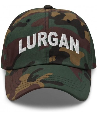 Lurgan Pennsylvania Hat Lurgan PA Cap Embroidered Dad Hat Adjustable Strap Closure Unisex Green Camo $16.80 Baseball Caps