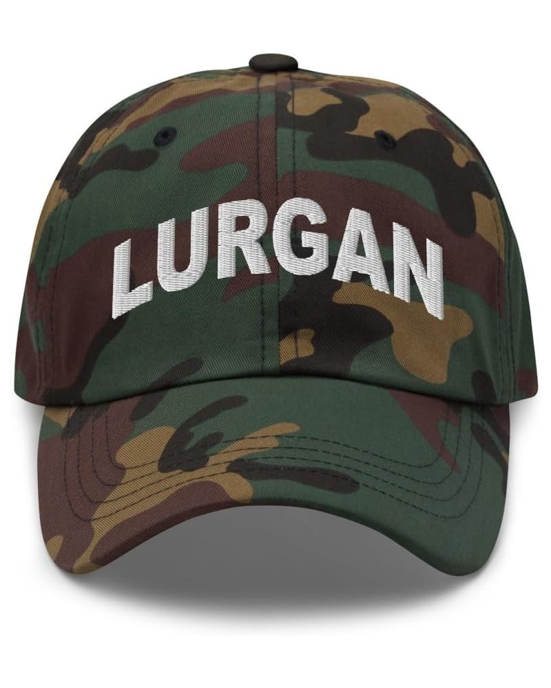 Lurgan Pennsylvania Hat Lurgan PA Cap Embroidered Dad Hat Adjustable Strap Closure Unisex Green Camo $16.80 Baseball Caps