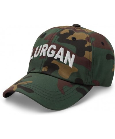 Lurgan Pennsylvania Hat Lurgan PA Cap Embroidered Dad Hat Adjustable Strap Closure Unisex Green Camo $16.80 Baseball Caps