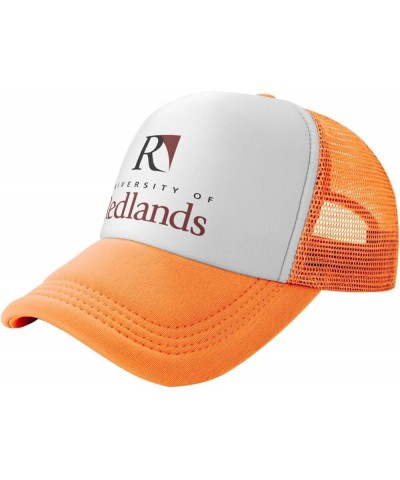 University of Redlands Logo Breathable Mesh Hat with Team Logo Fashion Trucker Hats Adjustable Baseball Cap Orange $10.47 Bas...