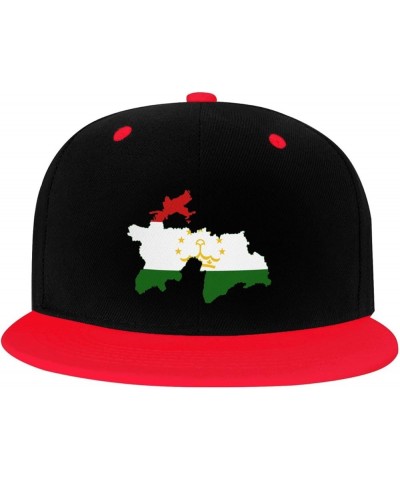 Tajikistanstub Snapback Hat for Men Women Baseball Cap Trucker Flat Bill Hats Dad Caps Red $12.36 Baseball Caps