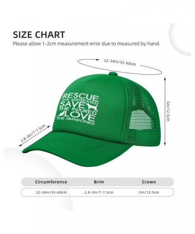 Vintage Dog Rescue Animal Cat Gifts Green Trucker Hat Mesh Baseball Cap Baseball Hats for Men Women Fishing Hats $9.68 Baseba...