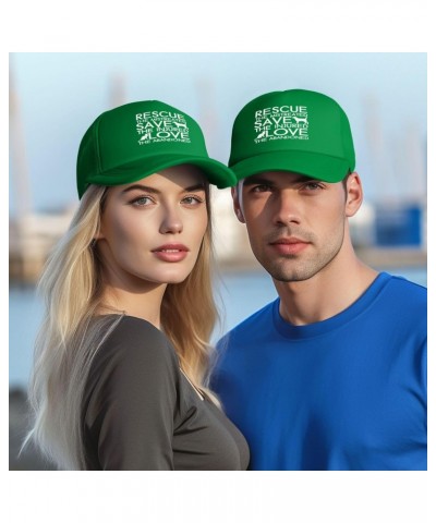 Vintage Dog Rescue Animal Cat Gifts Green Trucker Hat Mesh Baseball Cap Baseball Hats for Men Women Fishing Hats $9.68 Baseba...